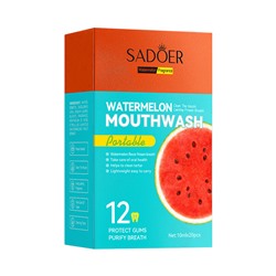 Ополаскиватель для полости рта в саше с арбузным вкусом SADOER Watermelon Mouthwash, 10мл*20 шт