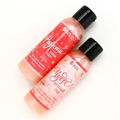 Подарочный набор новогодний женский «Верь в мечту», гель для душа, пена для ванны, 2×100 мл, Чистое счастье