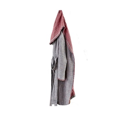 Халат Велюровый Женский (L) Muna Bordo Bayan Bornoz Large - EcoCotton