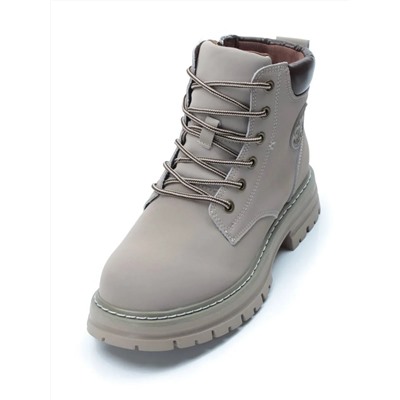 01-P8305-3 GRAY/BEIGE Ботинки демисезонные женские (натуральная кожа)