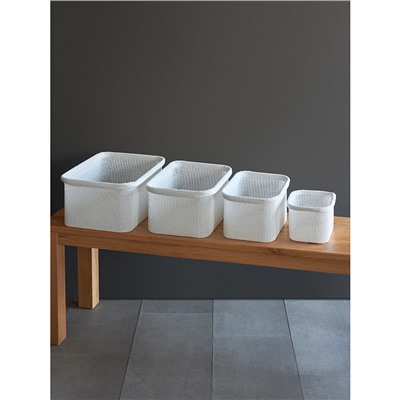 Набор из 4-х корзин для хранения Sustainable collection, молочный
