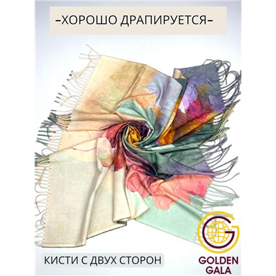 Платок теплый кашемировый с 3D принтом Арт 2591П/11