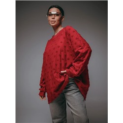 Свитшот Ребекка махра бордо Лт