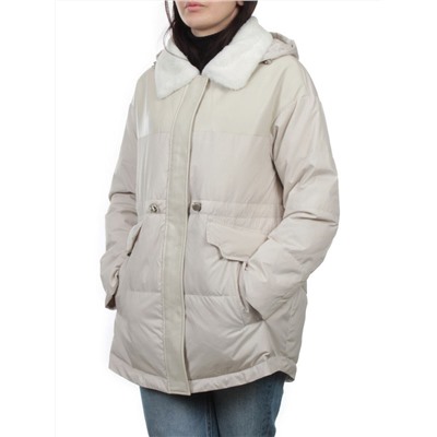 M24-212 LT. BEIGE Куртка демисезонная женская (100 гр. холлофайбер)