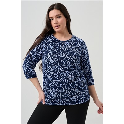 Женская блузка 21621 / синий
