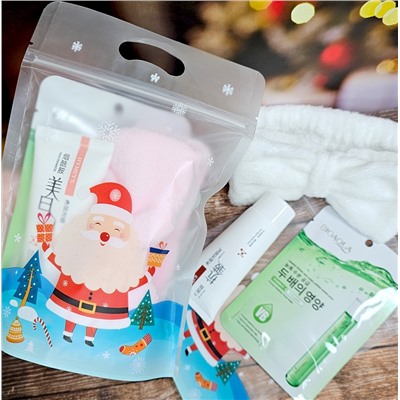 Подарочный набор в zip-пакете "Дед Мороз" (Пенка + Маска + Повязка)