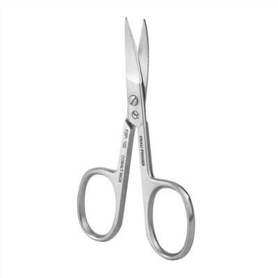 Frau Finger Ножницы маникюрные для ногтей изогнутые / Professional FSP-102DP, матовые, ручная заточка, 9 см
