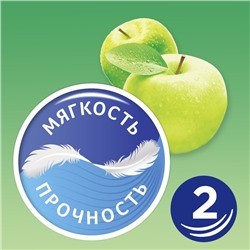 Туалетная бумага Zewa Плюс аромат «Яблоко», 2 слоя, 4 рулона