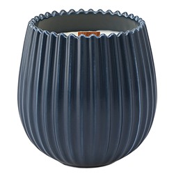 Свеча ароматическая с деревянным фитилём Spicy Snowflakes из коллекции Edge, синий, 60 ч