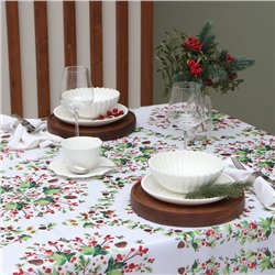 Скатерть Доляна «Хвойный узор» 110×145 см, 100% п/э