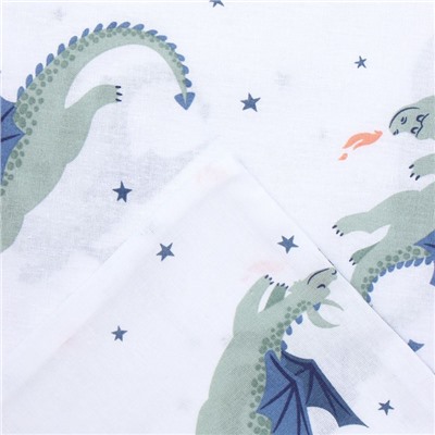 Постельное бельё "Этель" 1,5 Happy dragon 143х215 см, 150х214 см, 50х70 см -1 штука, 100% хлопок, бязь