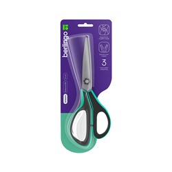 Ножницы Berlingo "Easycut 350", 21см, бирюзовые, эргономичные ручки, мягкие вставки, европодвес