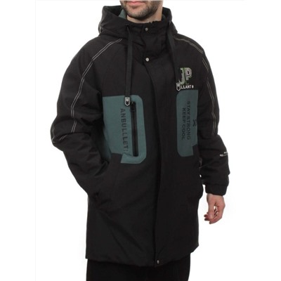 2171 BLACK GREEN Куртка мужская зимняя облегченная (130 гр. холлофайбер)