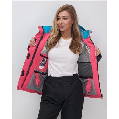 Горнолыжный костюм женский зимний синего цвета 02392S