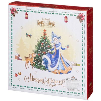 МЕНАЖНИЦА-ЕЛКА LEFARD "ДЕД МОРОЗ И СНЕГУРОЧКА" 24*24*3 СМ КРАСНАЯ (КОР=12ШТ.)