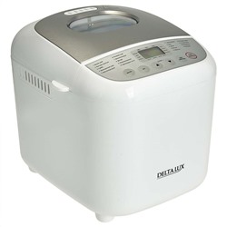 Хлебопечь электрическая 600 Вт, 500/750/1000 г, 19 программ DELTA LUX DE-6000 белая