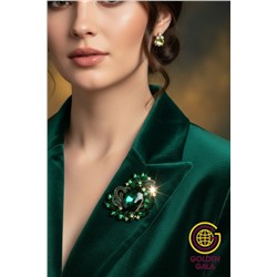 Брошь крупная с кристаллами БР4/3 модель 3