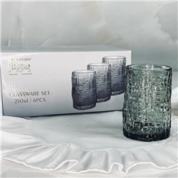 200-004 Набор из 6 стаканов 250мл. в под.уп.(х8)Стекло