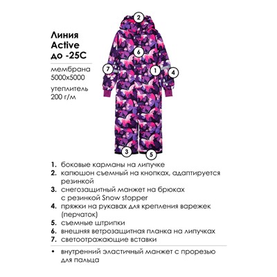 Комбинезон зимний для девочки