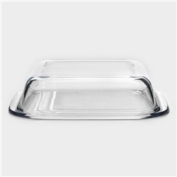 Форма для запекания Доляна «Лазанья», 1.6 л, 24.7×22×5.2 см, квадратная, жаропрочное стекло, прозрачная