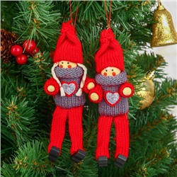 Елочная игрушка «Куколка в вязаном костюмчике», МИКС