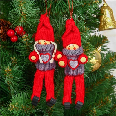 Елочная игрушка «Куколка в вязаном костюмчике», МИКС