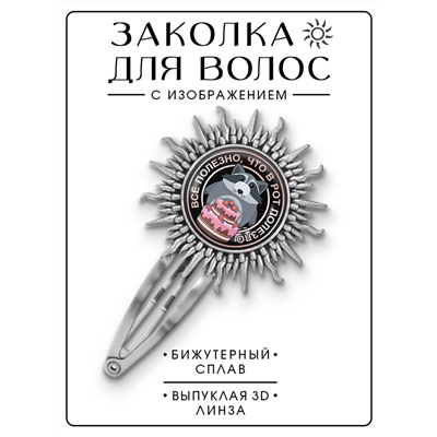 HZG-0119 Заколка Всё полезно, что в рот полезло