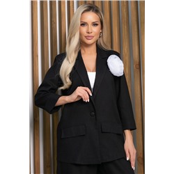 Пиджак льняной Мэрлин (черный) Б13239-7М