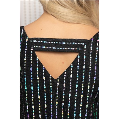 Блуза праздничная Ты ослепляешь! (черная) Б14697-7М