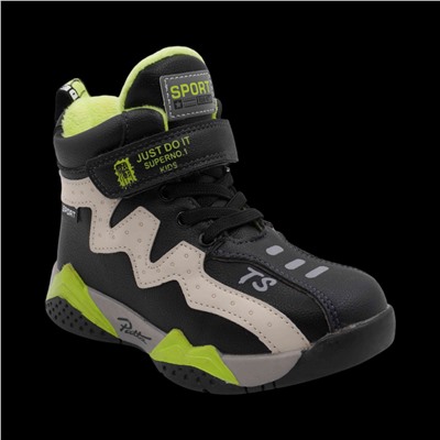 Ботинки демисезонные ЕВ1961-8 черно зеленые