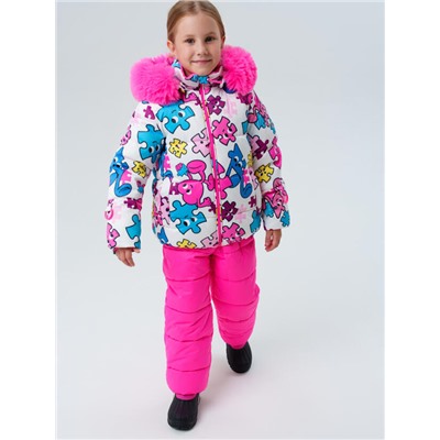 Комплект зимний для девочки: куртка, полукомбинезон
