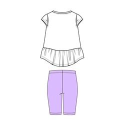 Комплект для девочки: футболка, леггинсы укороченные