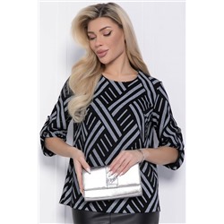 Джемпер Дэрби (черный/ромбы) Б12445-10