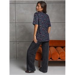 Футболка "Принт" графит женская