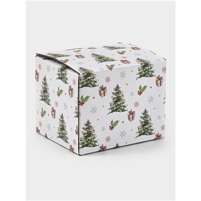 Кружка Доляна «Новый год. Олени», 380 мл, фарфор, белая