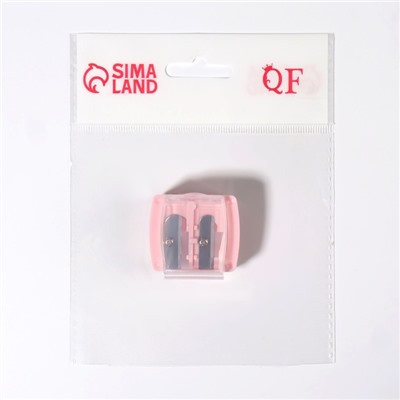 Точилка косметическая, с двойной крышкой, двойная, МИКС