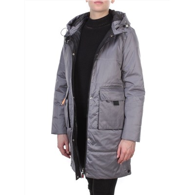 8188 GRAY Пальто демисезонное женское Cloud Lag Cat (100 гр. синтепон)