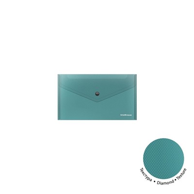 Папка-конверт на кнопке C6, 180 мкм, ErichKrause Vivid, глянцевая, полупрозрачная, микс