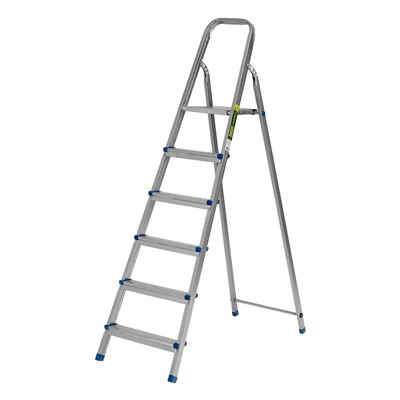 Стремянка, 6 ступеней, стальная, оцинкованная Сибртех