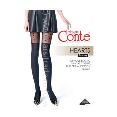 Колготки женские Fantasy Hearts Conte Дроп