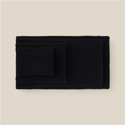 Полотенце вафельное SL HOME: Basic "Дарк Маре" 30х60 см, 100% хлопок, 340 г/м2