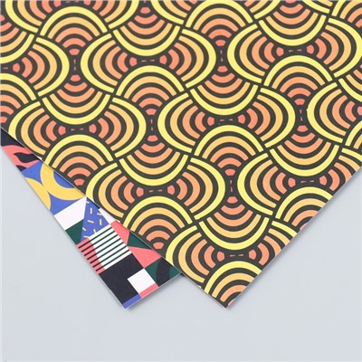 Бумага для скрапбукинга двусторонняя "Color geometry" плотность 180 гр 15,5х17 см