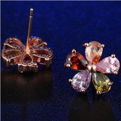 1G0009 Серьги с позолотой, 12х12х16мм