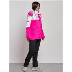 Горнолыжный костюм женский зимний розового цвета 02321R