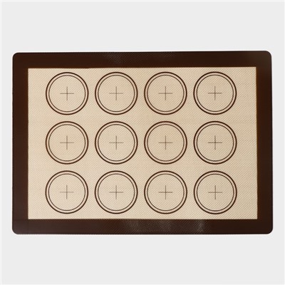 Коврик для выпечки армированный «Макарун.Плюс», силикон, 42×29.5 см, МИКС