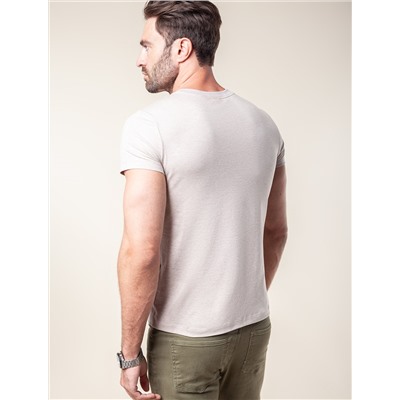 Футболка slim fit  из премиального хлопка с эффектом меланж