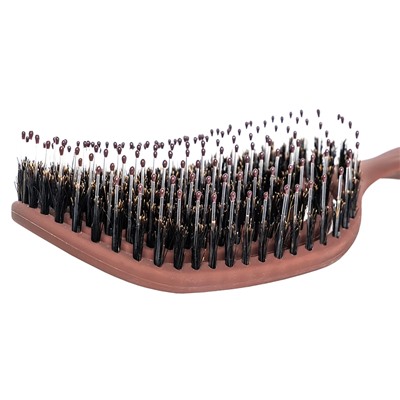 SOLOMEYA Расческа массажная с нат.щетиной КОРИЧНЕВАЯ
