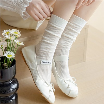 Spring and summer Ladies Packing socks hollowed out JK socks inS Japanese miu ballet sweet cotton cotton mid -cylinder female socks