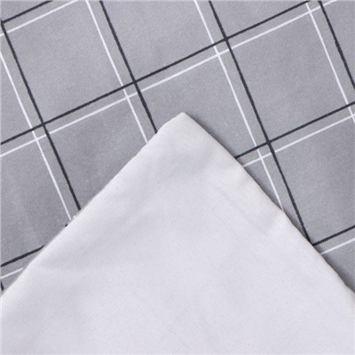 Постельное бельё Этель дуэт Gray cage 150х215см-2 шт, 225х240см, 50х70±3 см-2 шт, новосатин