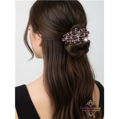 Заколка автомат для волос с кристаллами «Блеск элегантности» ЭЛЗ8/04